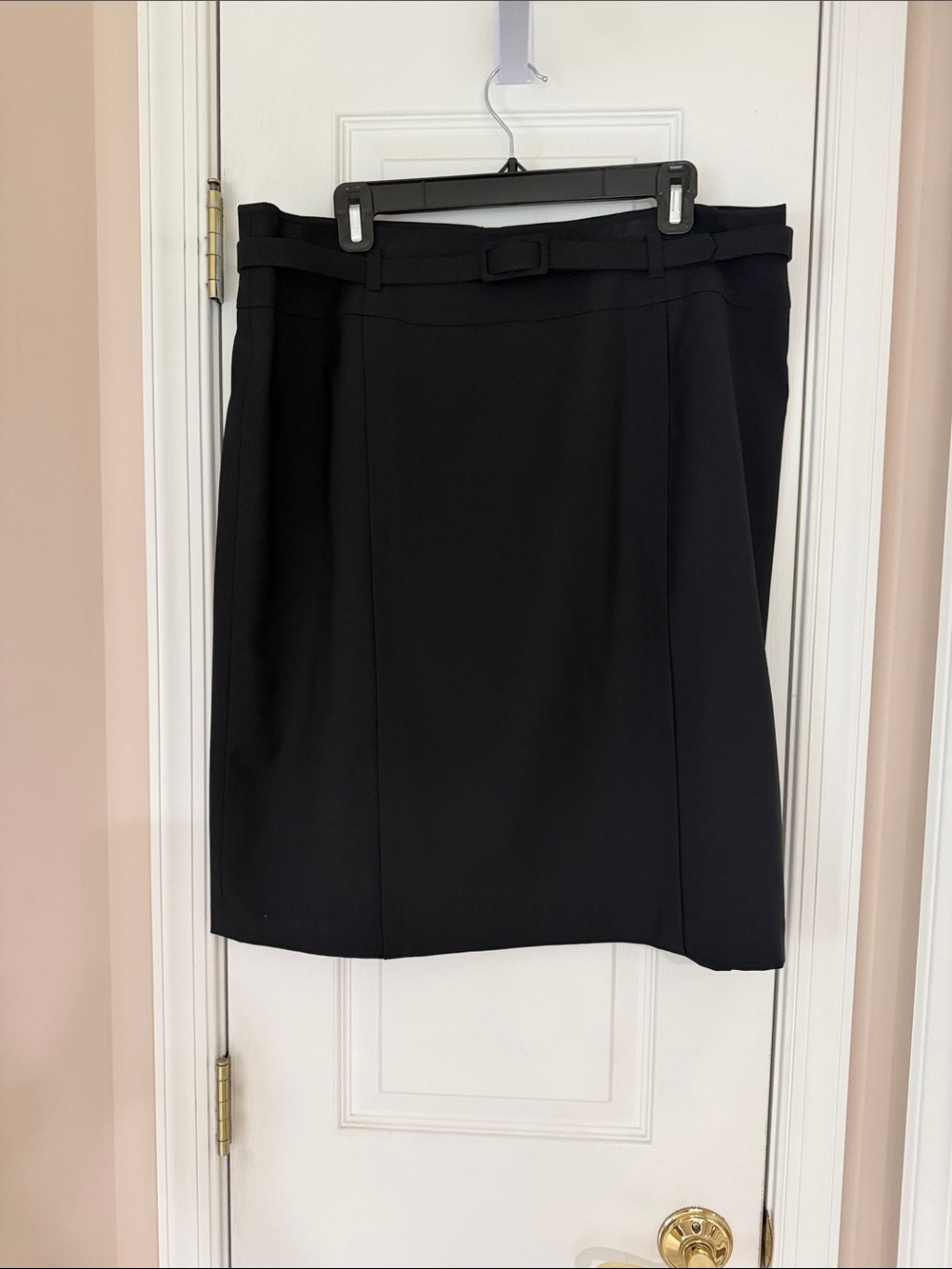 Talbots Black Women's Belted Pencil Skirt